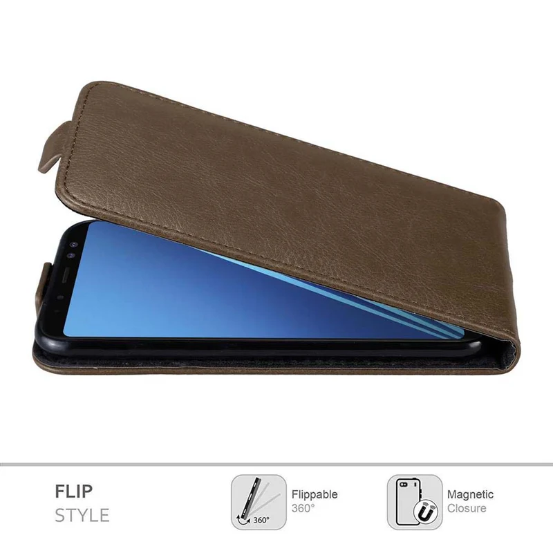 Cadorabo Hülle kompatibel mit Samsung Galaxy A6 2018 Schutzhülle im Flip Design mit Magnetverschluss