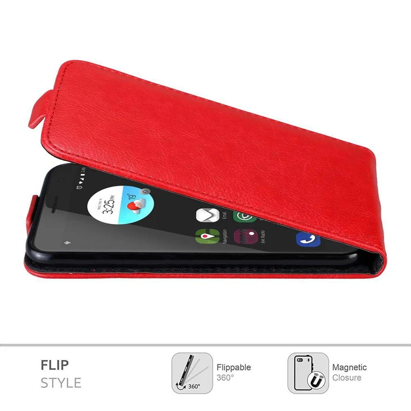 Cadorabo Hülle kompatibel mit ZTE Blade V7 Schutzhülle im Flip Design mit Magnetverschluss