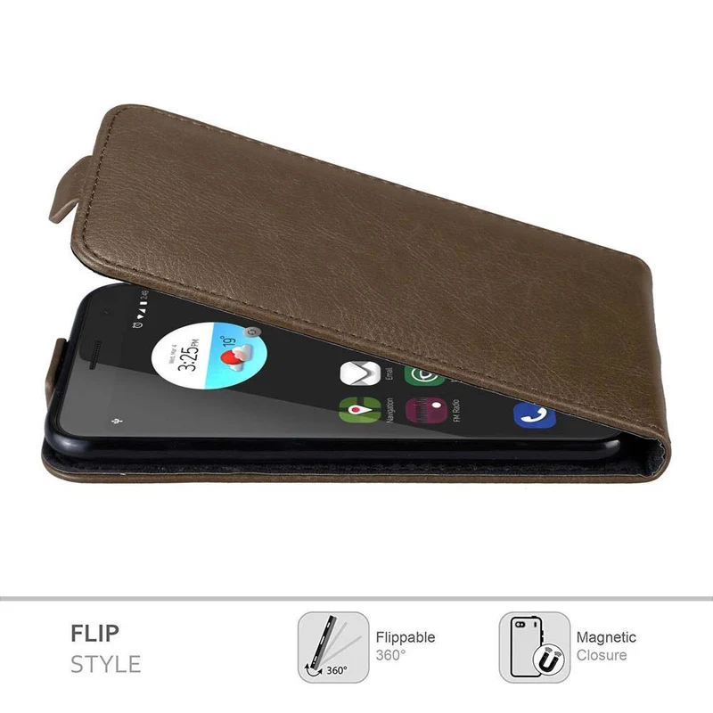 Cadorabo Hülle kompatibel mit ZTE Blade V7 Schutzhülle im Flip Design mit Magnetverschluss