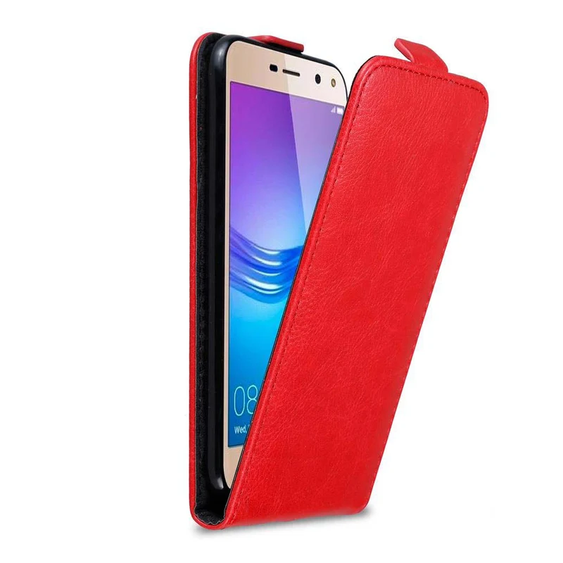 Cadorabo Hülle kompatibel mit Huawei Y5 2017 / Y6 2017 Schutzhülle im Flip Design mit Magnetverschluss