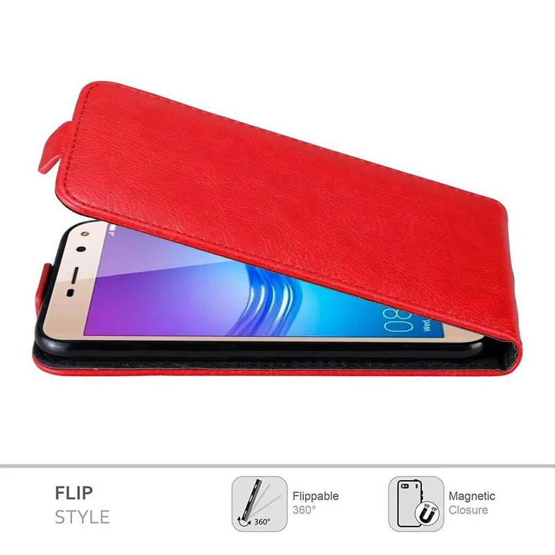 Cadorabo Hülle kompatibel mit Huawei Y5 2017 / Y6 2017 Schutzhülle im Flip Design mit Magnetverschluss