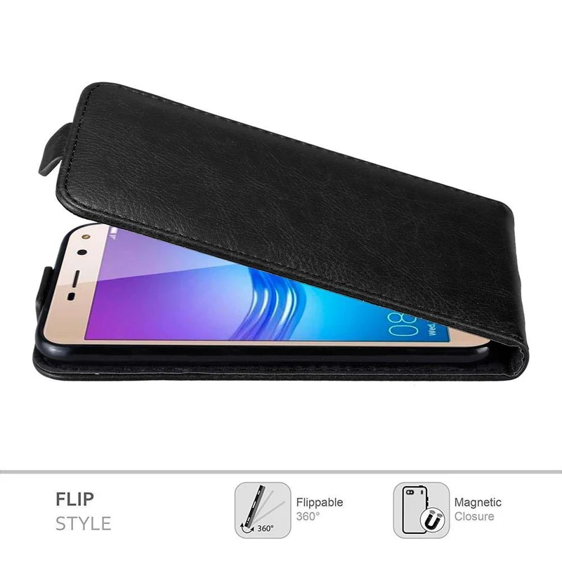 Cadorabo Hülle kompatibel mit Huawei Y5 2017 / Y6 2017 Schutzhülle im Flip Design mit Magnetverschluss