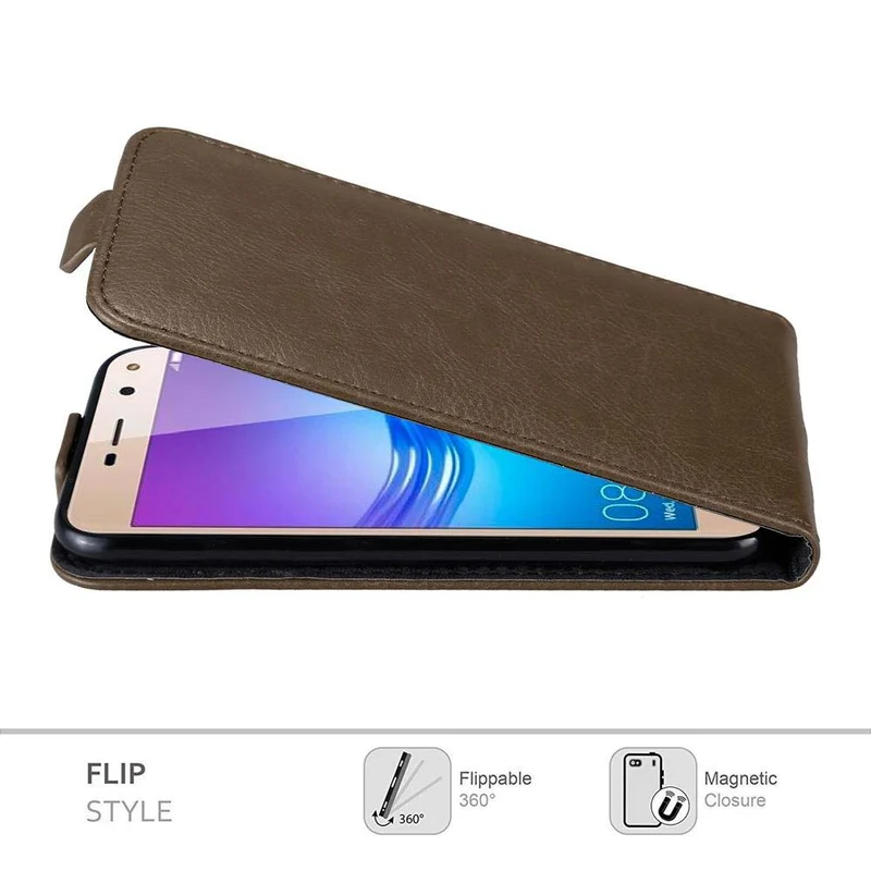 Cadorabo Hülle kompatibel mit Huawei Y5 2017 / Y6 2017 Schutzhülle im Flip Design mit Magnetverschluss