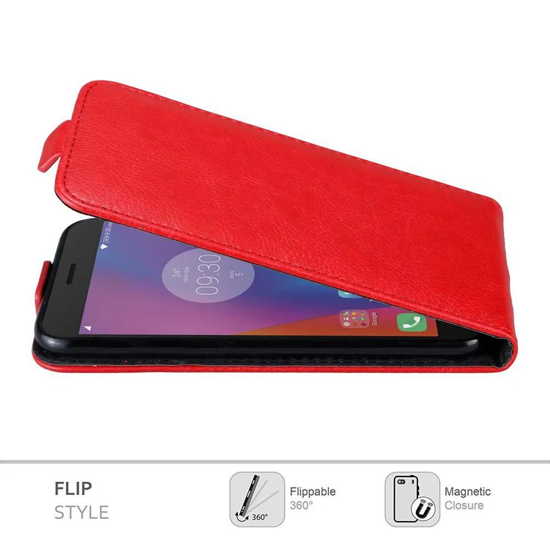 Cadorabo Hülle kompatibel mit Lenovo K6 / K6 POWER Schutzhülle im Flip Design mit Magnetverschluss
