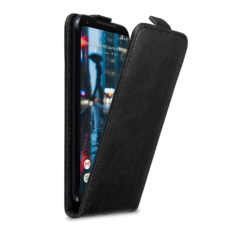 Cadorabo Hülle kompatibel mit Google PIXEL 2 XL Schutzhülle im Flip Design mit Magnetverschluss