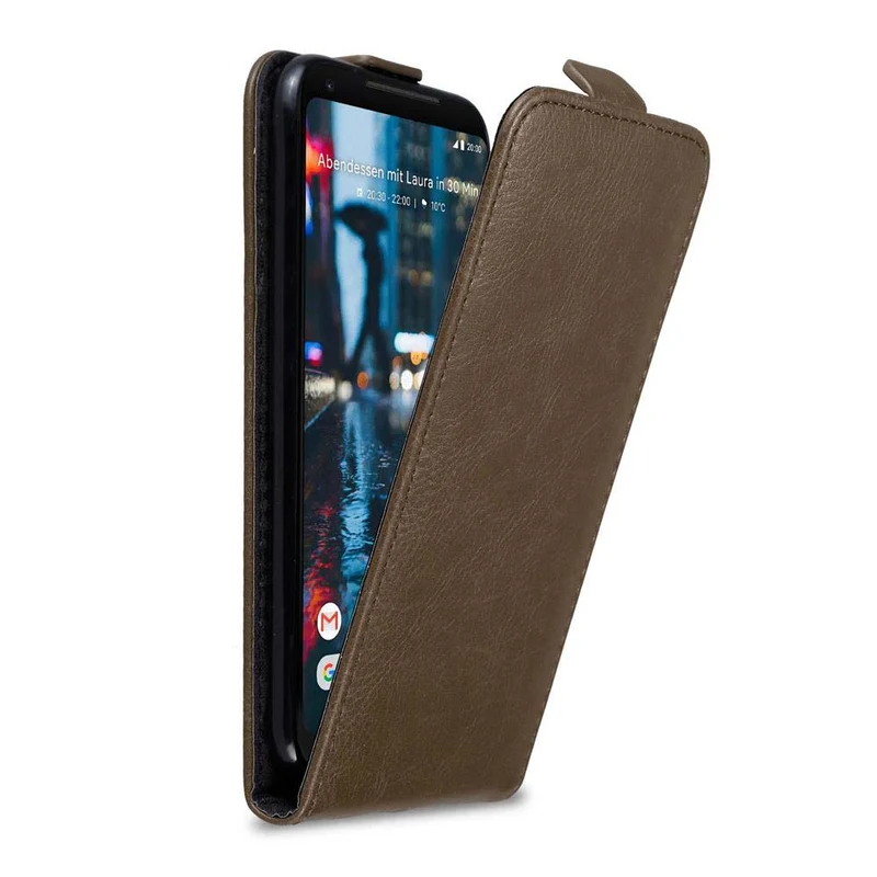 Cadorabo Hülle kompatibel mit Google PIXEL 2 XL Schutzhülle im Flip Design mit Magnetverschluss