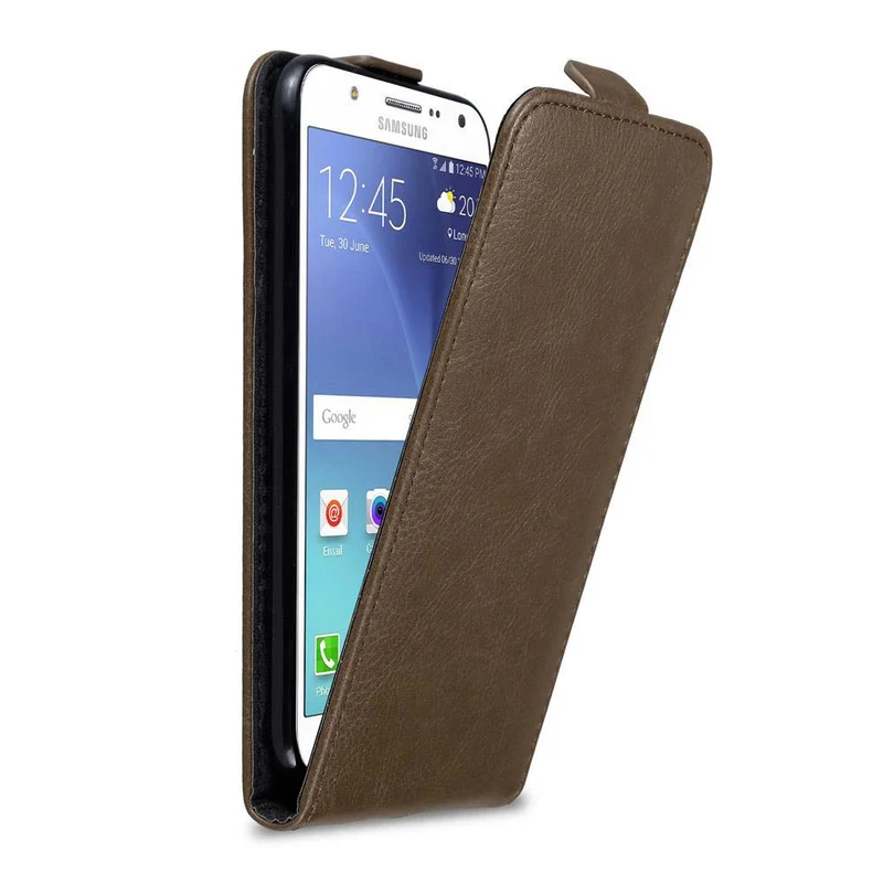 Cadorabo Hülle kompatibel mit Samsung Galaxy J7 2015 Schutzhülle im Flip Design mit Magnetverschluss
