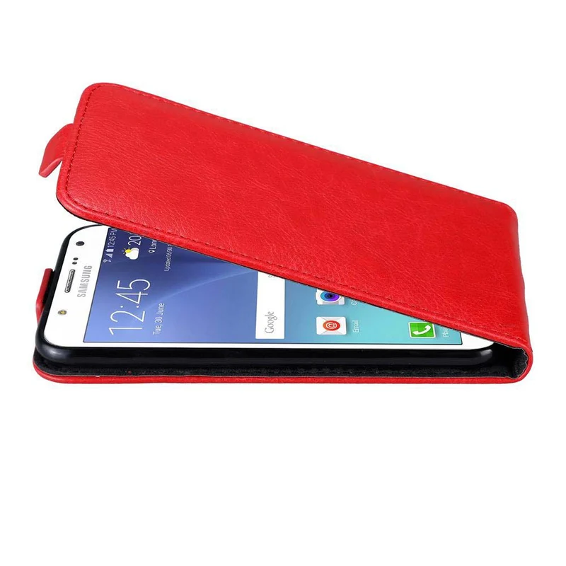 Cadorabo Hülle kompatibel mit Samsung Galaxy J7 2015 Schutzhülle im Flip Design mit Magnetverschluss
