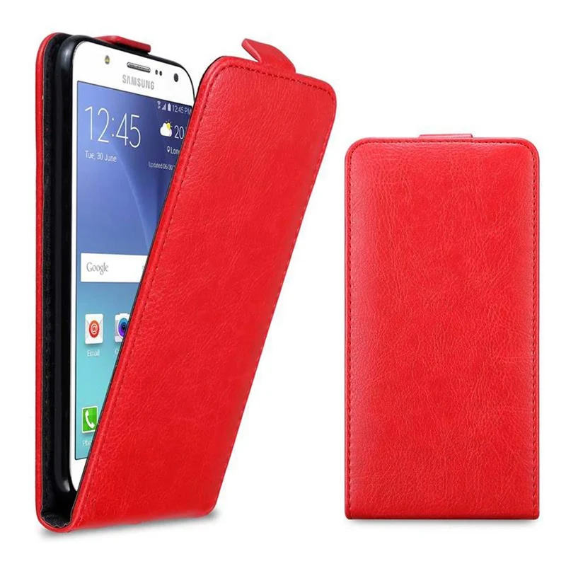 Cadorabo Hülle kompatibel mit Samsung Galaxy J7 2015 Schutzhülle im Flip Design mit Magnetverschluss