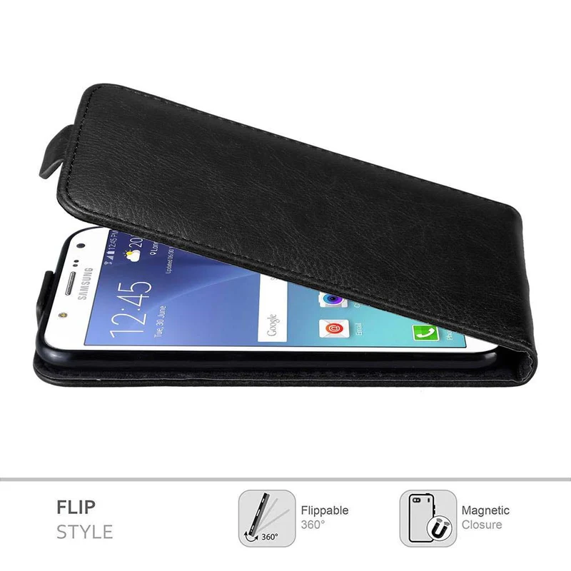 Cadorabo Hülle kompatibel mit Samsung Galaxy J7 2015 Schutzhülle im Flip Design mit Magnetverschluss