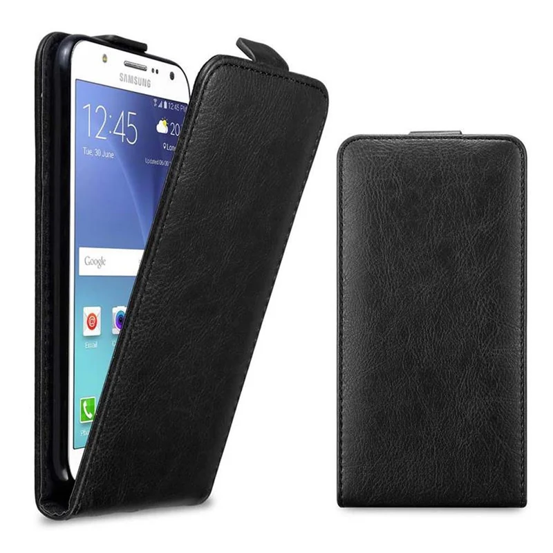 Cadorabo Hülle kompatibel mit Samsung Galaxy J7 2015 Schutzhülle im Flip Design mit Magnetverschluss