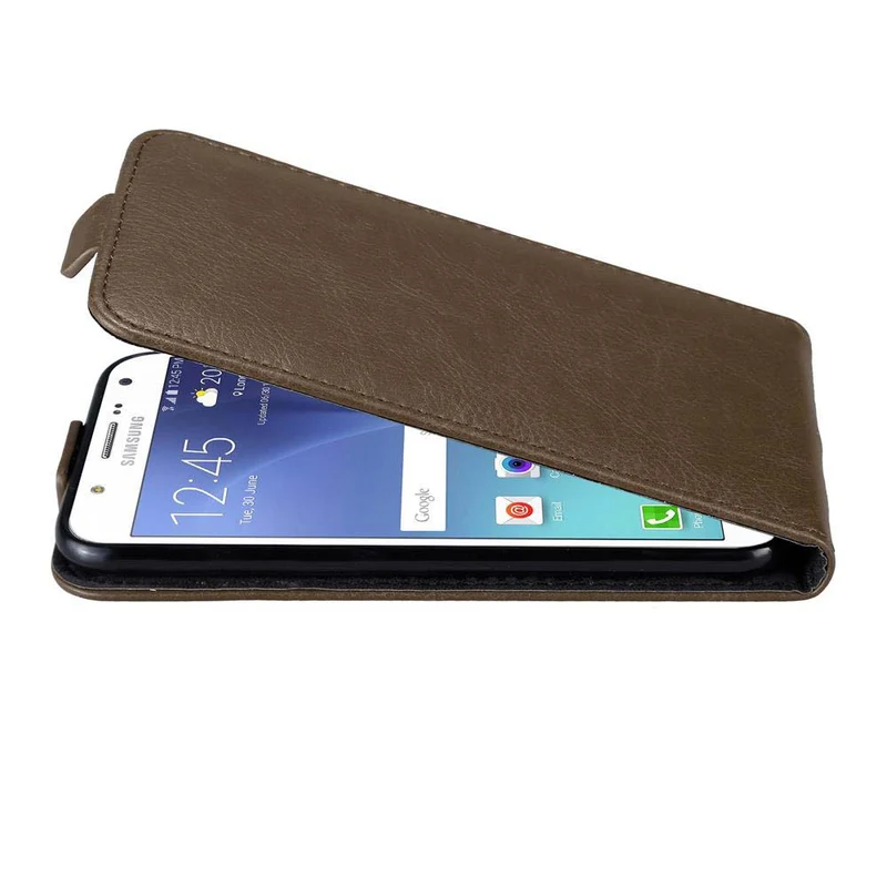 Cadorabo Hülle kompatibel mit Samsung Galaxy J7 2015 Schutzhülle im Flip Design mit Magnetverschluss