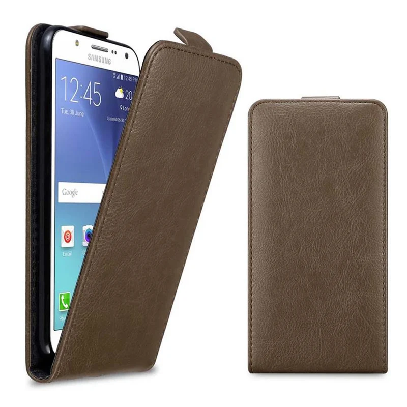 Cadorabo Hülle kompatibel mit Samsung Galaxy J7 2015 Schutzhülle im Flip Design mit Magnetverschluss
