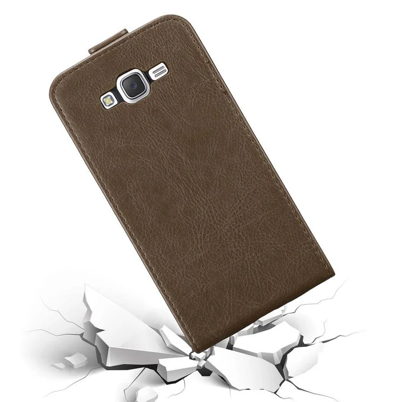 Cadorabo Hülle kompatibel mit Samsung Galaxy J7 2015 Schutzhülle im Flip Design mit Magnetverschluss