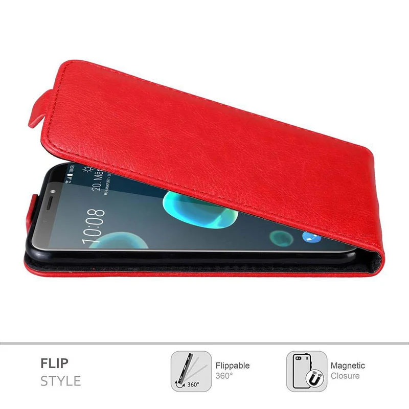 Cadorabo Hülle kompatibel mit HTC Desire 12 PLUS Schutzhülle im Flip Design mit Magnetverschluss