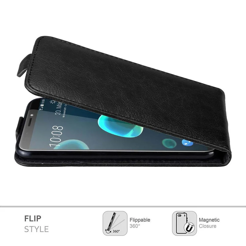 Cadorabo Hülle kompatibel mit HTC Desire 12 PLUS Schutzhülle im Flip Design mit Magnetverschluss