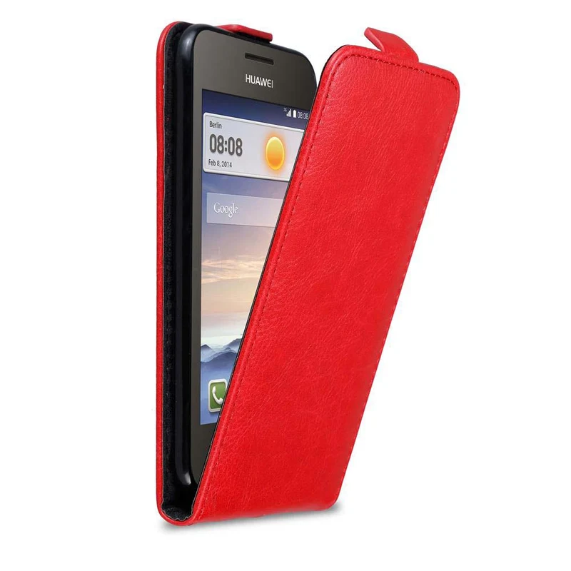 Cadorabo Hülle kompatibel mit Huawei Y3 / Y3C / Y330 / Y331 / Y360 Schutzhülle im Flip Design mit Magnetverschluss