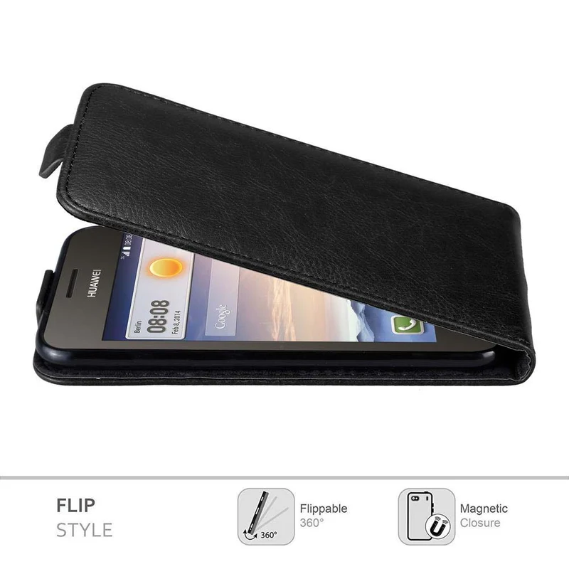 Cadorabo Hülle kompatibel mit Huawei Y3 / Y3C / Y330 / Y331 / Y360 Schutzhülle im Flip Design mit Magnetverschluss