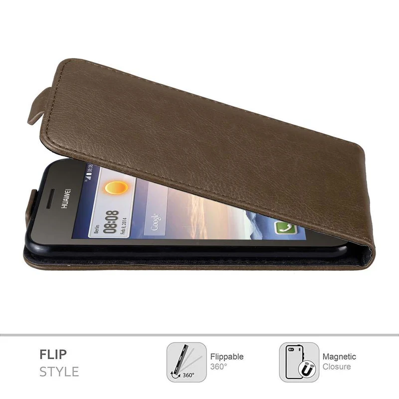 Cadorabo Hülle kompatibel mit Huawei Y3 / Y3C / Y330 / Y331 / Y360 Schutzhülle im Flip Design mit Magnetverschluss