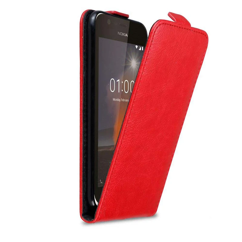 Cadorabo Hülle kompatibel mit Nokia 1 2018 Schutzhülle im Flip Design mit Magnetverschluss