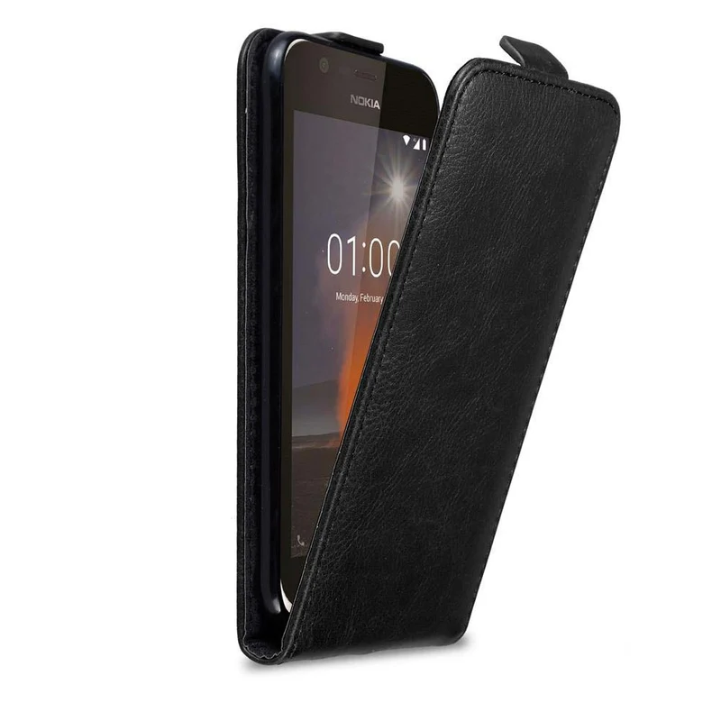 Cadorabo Hülle kompatibel mit Nokia 1 2018 Schutzhülle im Flip Design mit Magnetverschluss