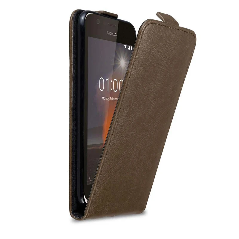 Cadorabo Hülle kompatibel mit Nokia 1 2018 Schutzhülle im Flip Design mit Magnetverschluss