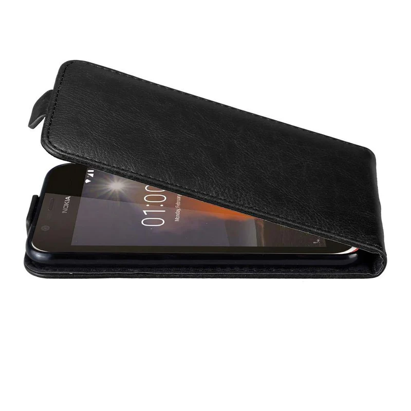 Cadorabo Hülle kompatibel mit Nokia 1 2018 Schutzhülle im Flip Design mit Magnetverschluss