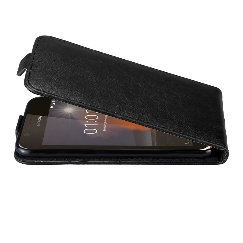 Cadorabo Hülle kompatibel mit Nokia 1 2018 Schutzhülle im Flip Design mit Magnetverschluss