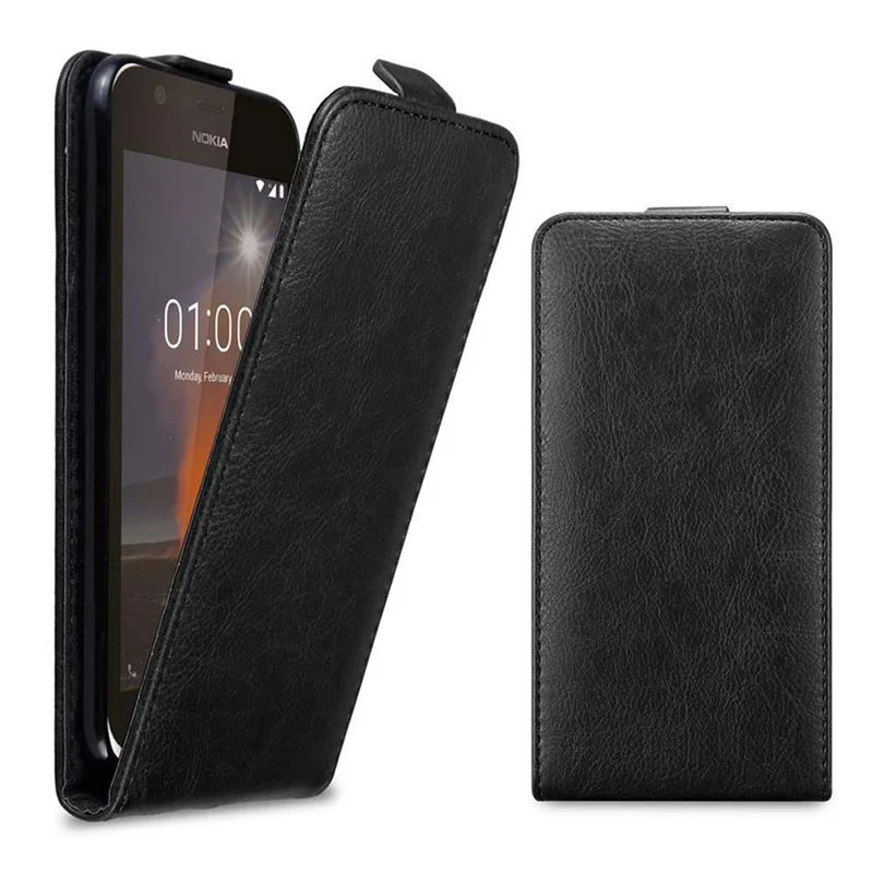 Cadorabo Hülle kompatibel mit Nokia 1 2018 Schutzhülle im Flip Design mit Magnetverschluss