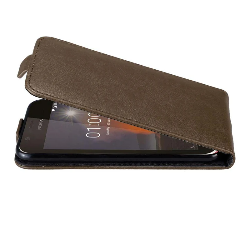 Cadorabo Hülle kompatibel mit Nokia 1 2018 Schutzhülle im Flip Design mit Magnetverschluss