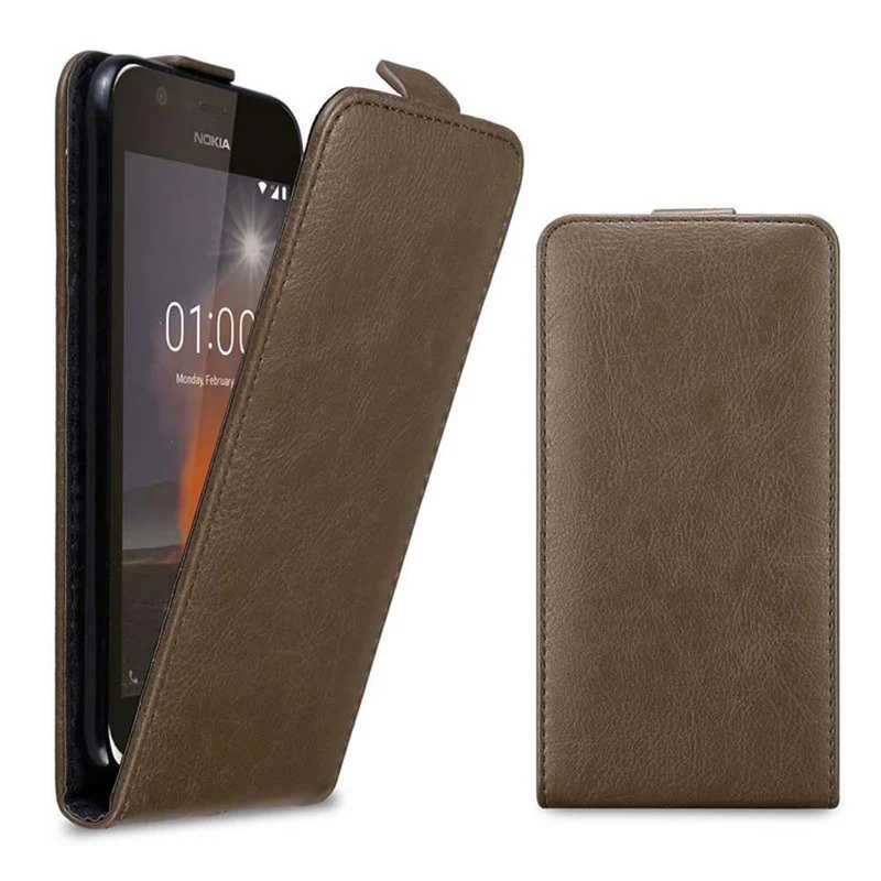 Cadorabo Hülle kompatibel mit Nokia 1 2018 Schutzhülle im Flip Design mit Magnetverschluss