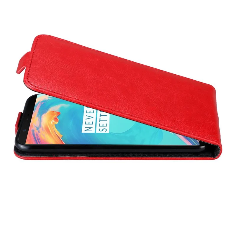 Cadorabo Hülle kompatibel mit OnePlus 5T Schutzhülle im Flip Design mit Magnetverschluss