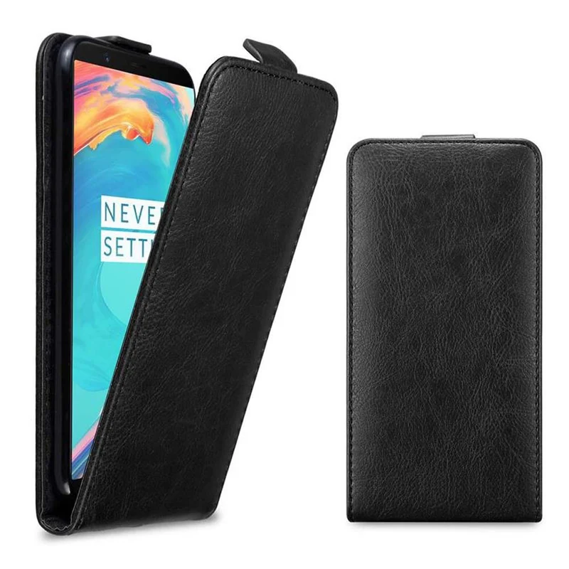 Cadorabo Hülle kompatibel mit OnePlus 5T Schutzhülle im Flip Design mit Magnetverschluss