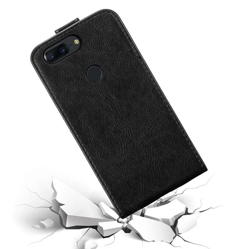 Cadorabo Hülle kompatibel mit OnePlus 5T Schutzhülle im Flip Design mit Magnetverschluss