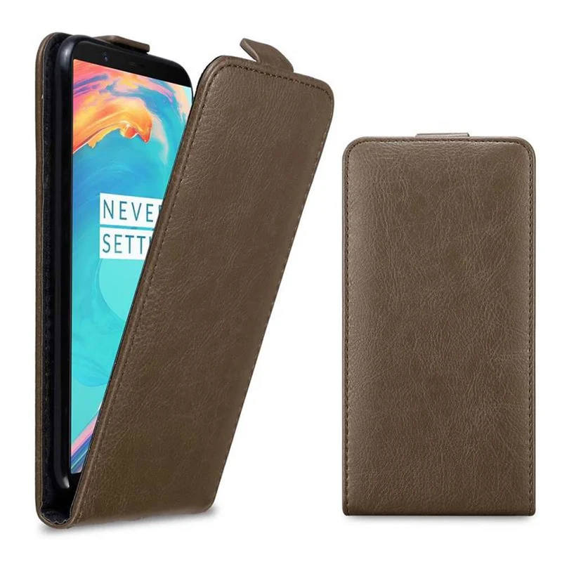 Cadorabo Hülle kompatibel mit OnePlus 5T Schutzhülle im Flip Design mit Magnetverschluss