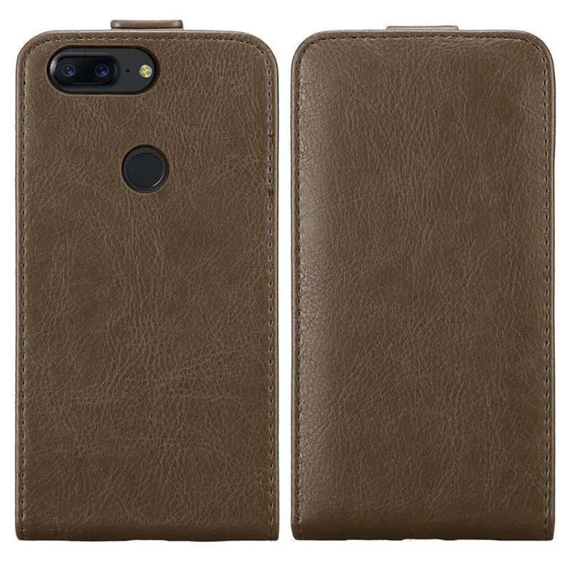 Cadorabo Hülle kompatibel mit OnePlus 5T Schutzhülle im Flip Design mit Magnetverschluss