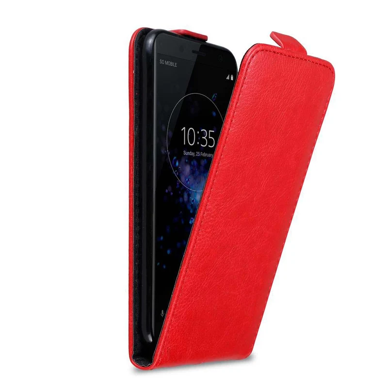Cadorabo Hülle kompatibel mit Sony Xperia XZ2 COMPACT Schutzhülle im Flip Design mit Magnetverschluss