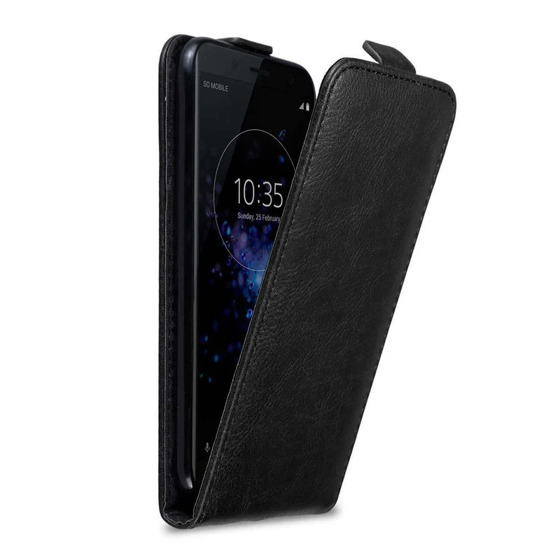Cadorabo Hülle kompatibel mit Sony Xperia XZ2 COMPACT Schutzhülle im Flip Design mit Magnetverschluss