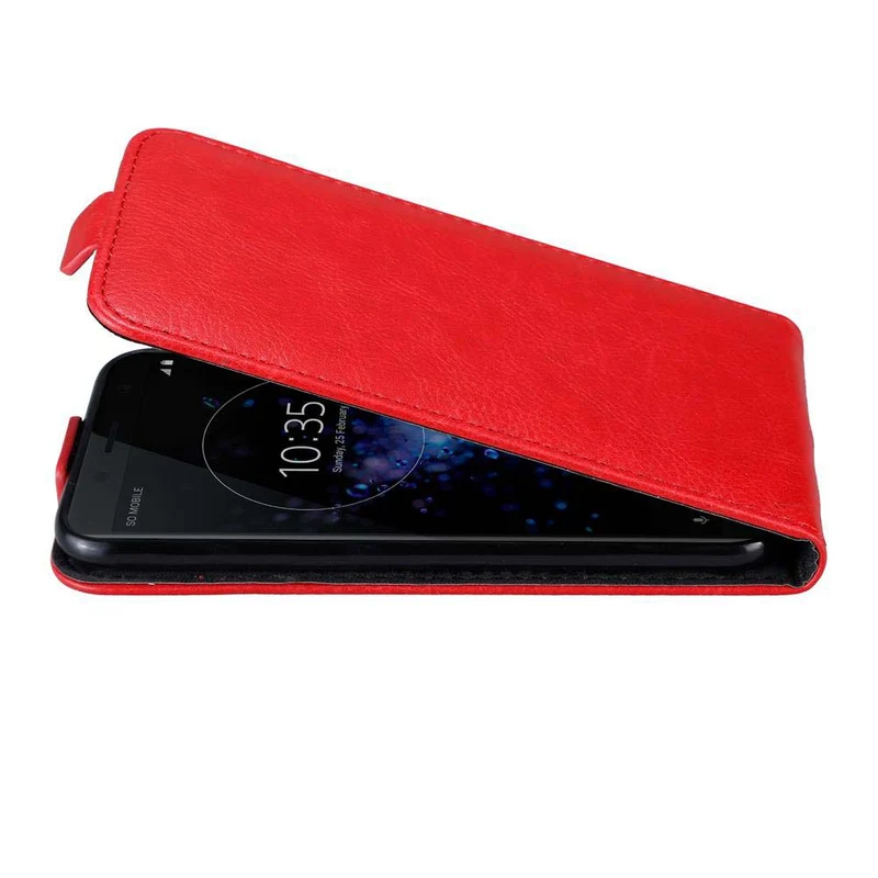 Cadorabo Hülle kompatibel mit Sony Xperia XZ2 COMPACT Schutzhülle im Flip Design mit Magnetverschluss