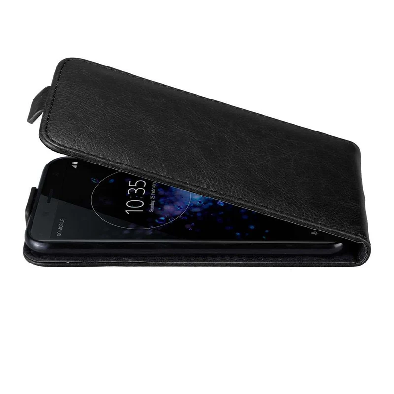 Cadorabo Hülle kompatibel mit Sony Xperia XZ2 COMPACT Schutzhülle im Flip Design mit Magnetverschluss