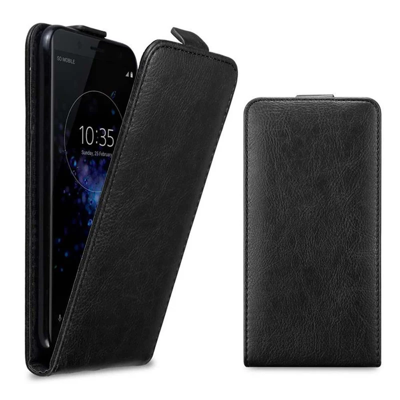 Cadorabo Hülle kompatibel mit Sony Xperia XZ2 COMPACT Schutzhülle im Flip Design mit Magnetverschluss