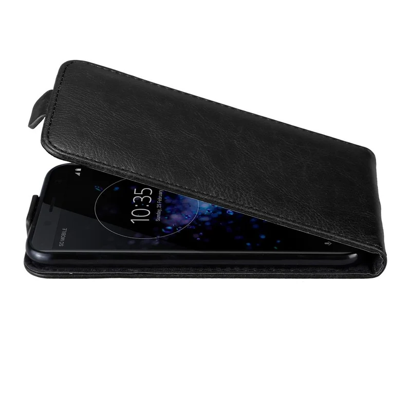 Cadorabo Hülle kompatibel mit Sony Xperia XZ2 COMPACT Schutzhülle im Flip Design mit Magnetverschluss
