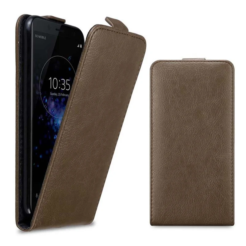 Cadorabo Hülle kompatibel mit Sony Xperia XZ2 COMPACT Schutzhülle im Flip Design mit Magnetverschluss