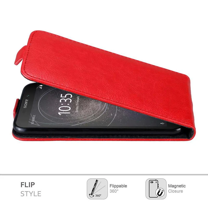 Cadorabo Hülle kompatibel mit Sony Xperia XA2 Schutzhülle im Flip Design mit Magnetverschluss