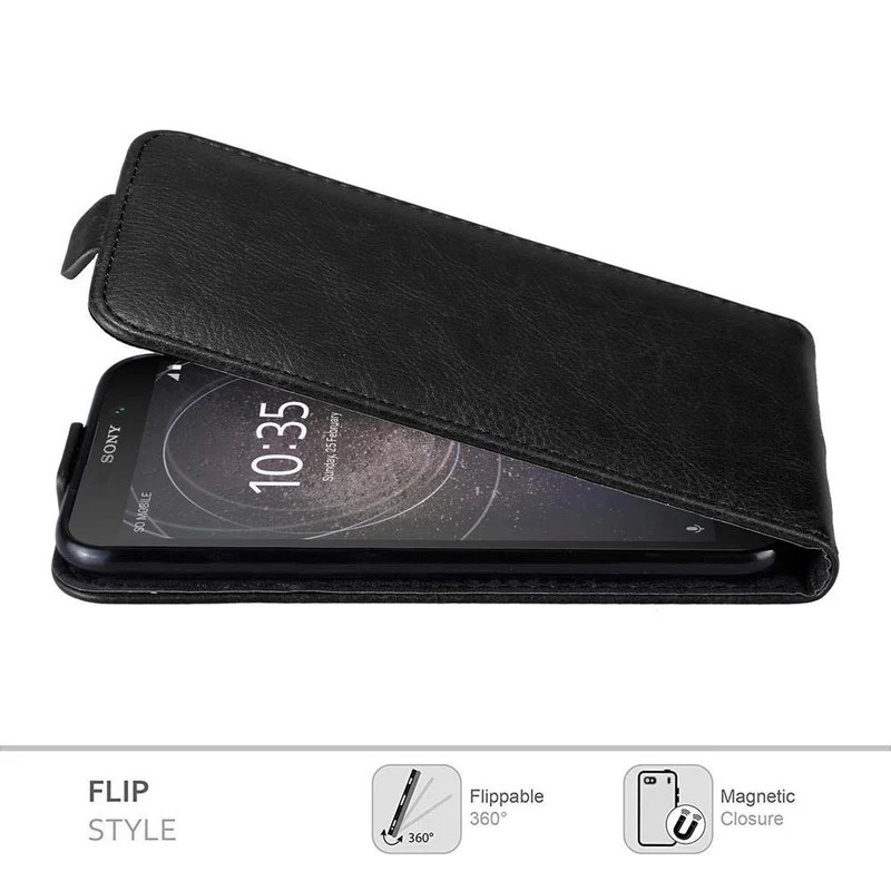 Cadorabo Hülle kompatibel mit Sony Xperia XA2 Schutzhülle im Flip Design mit Magnetverschluss