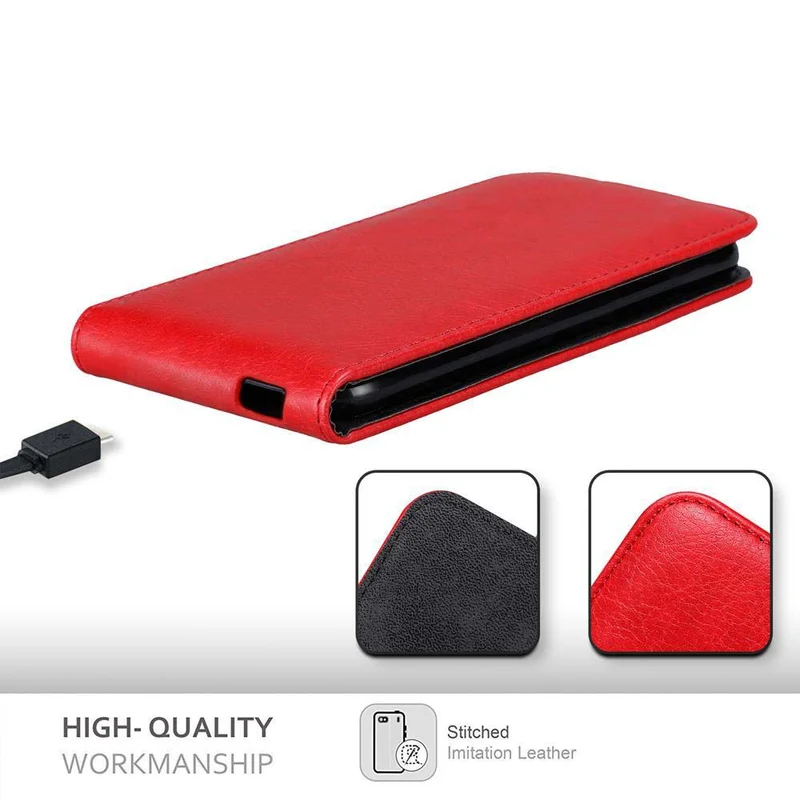 Cadorabo Hülle kompatibel mit WIKO VIEW GO Schutzhülle im Flip Design mit Magnetverschluss