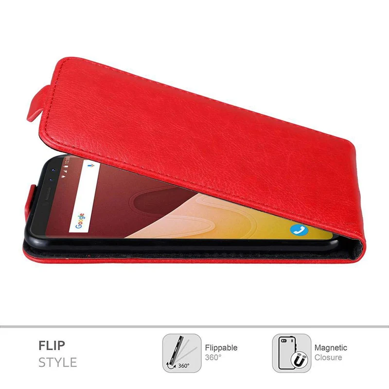 Cadorabo Hülle kompatibel mit WIKO VIEW GO Schutzhülle im Flip Design mit Magnetverschluss