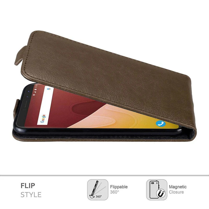 Cadorabo Hülle kompatibel mit WIKO VIEW GO Schutzhülle im Flip Design mit Magnetverschluss