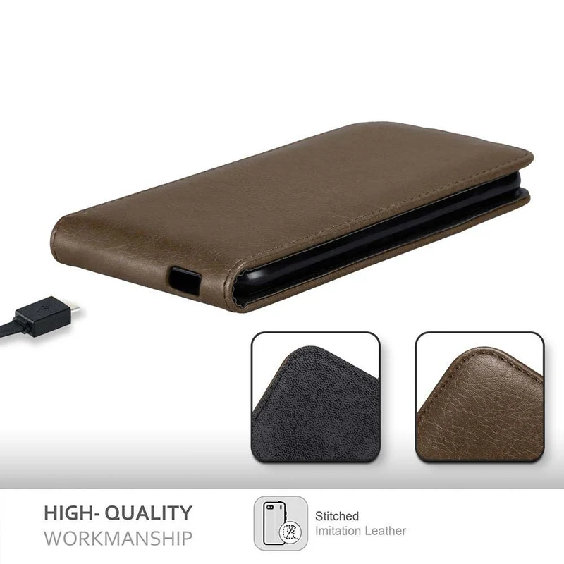 Cadorabo Hülle kompatibel mit WIKO VIEW GO Schutzhülle im Flip Design mit Magnetverschluss