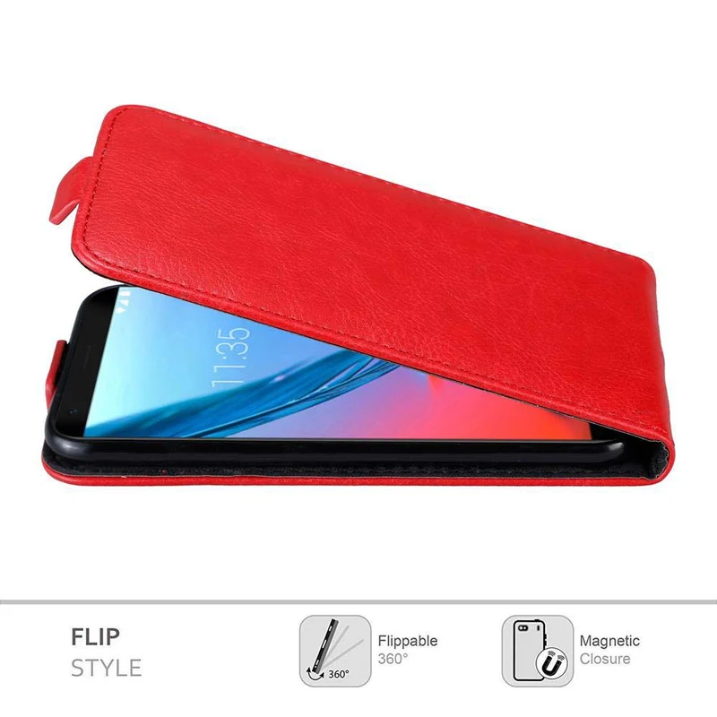 Cadorabo Hülle kompatibel mit ZTE Blade V9 Schutzhülle im Flip Design mit Magnetverschluss